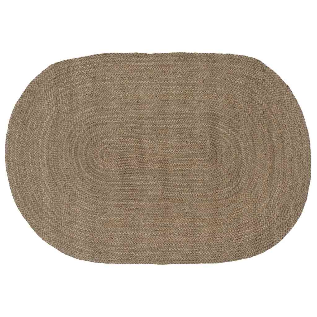 Bereichsteppiche Oval Grau 122 x 183 cm Jute