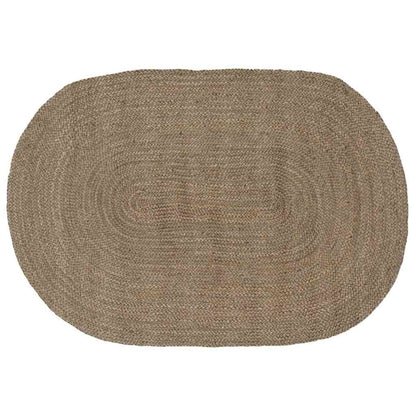 Bereichsteppiche Oval Grau 122 x 183 cm Jute