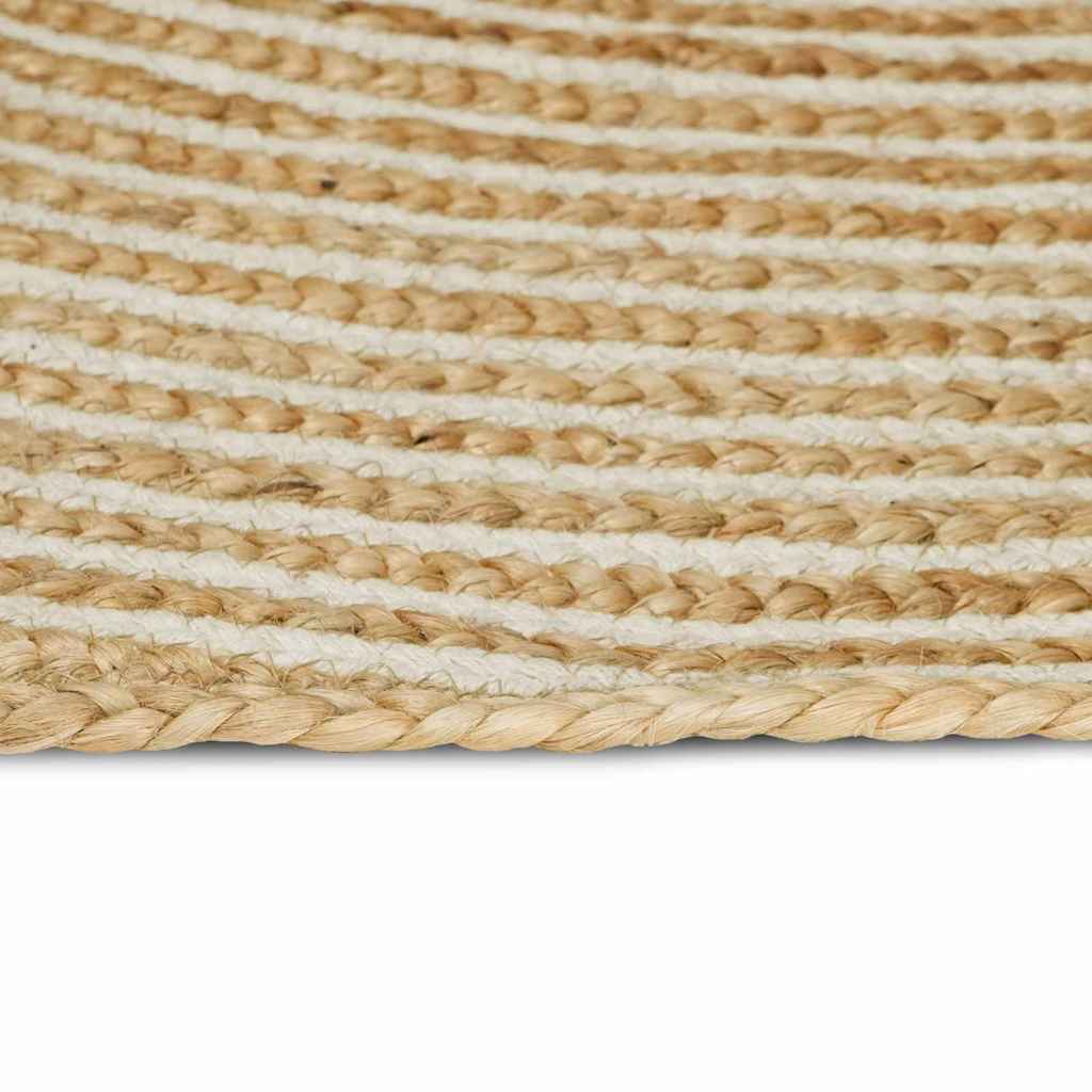 Teppich Natürlich und Weiß 60 x 200 cm Jute