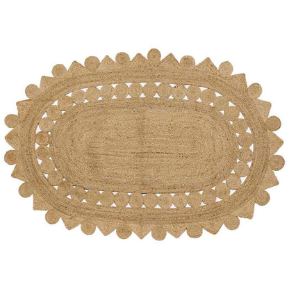 Teppich Braun 152 x 245 cm Jute