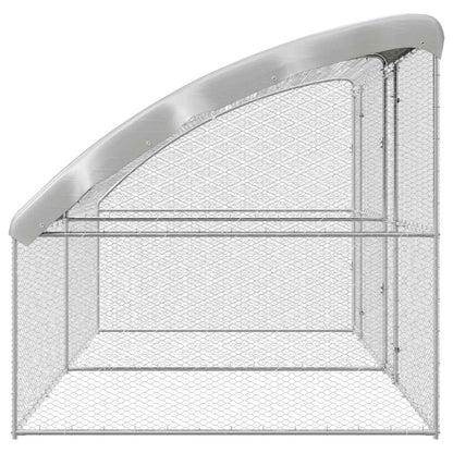 Hühnerkäfig 2 pcs Silber 400 x 200 x 200 cm Stahl und PE