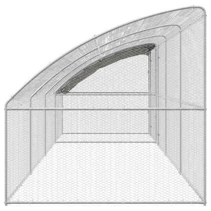 Hühnerkäfig 4 pcs Silber 800 x 200 x 200 cm Stahl und PE