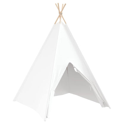 Teepee Zelt Weiß 120 x 120 x 150 cm Stoff und Kunststoff