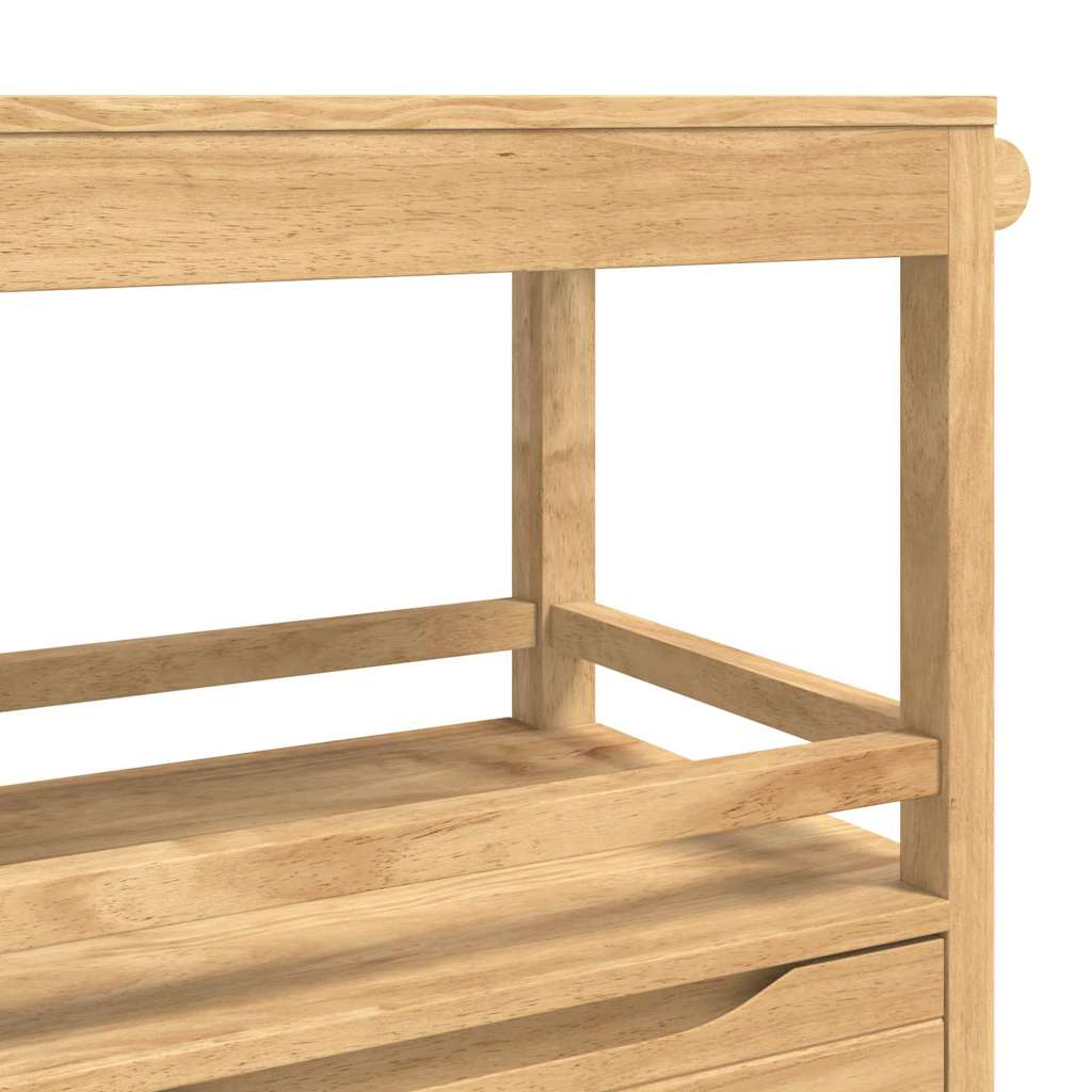 Carrello da cucina FLORO, marrone cerato, 72,5 x 45 x 80 cm