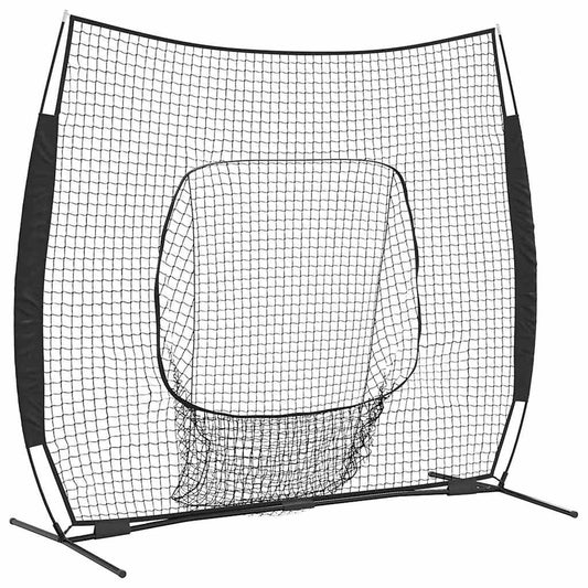 Rete da allenamento per baseball, nera, 250 x 106 x 209 cm, poliestere
