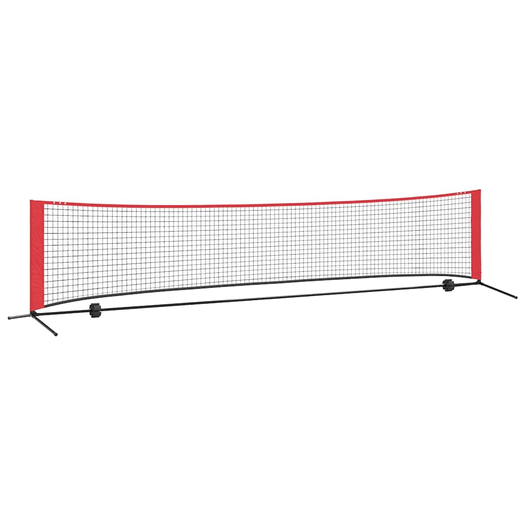 Tennisnetz Schwarz und Rot 396 x 92 x 87 cm Polyester