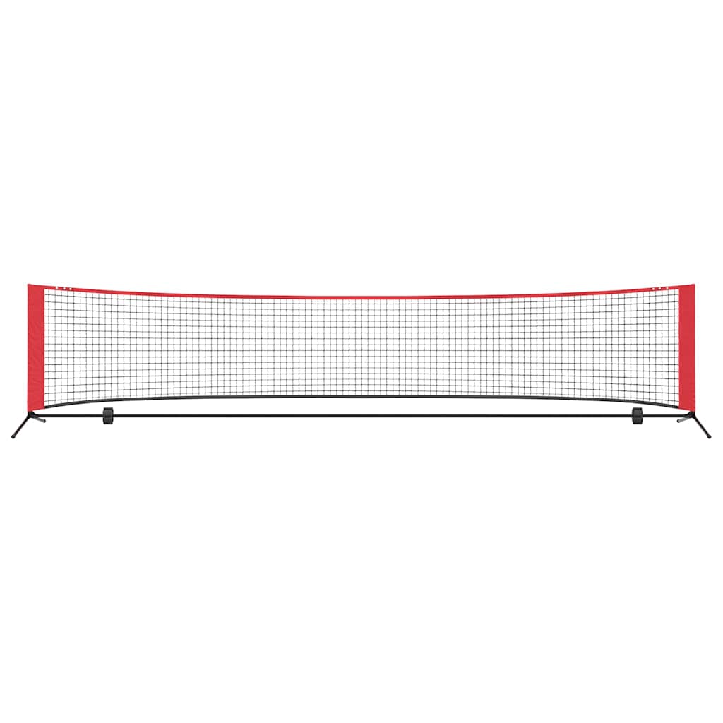 Tennisnetz Schwarz und Rot 396 x 92 x 87 cm Polyester