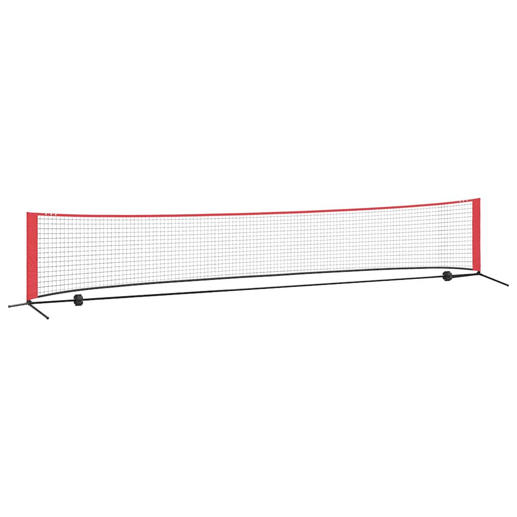 Tennisnetz Schwarz und Rot 494,5 x 90 x 87 cm Polyester