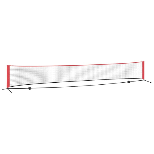 Tennisnetz Schwarz und Rot 595 x 90,5 x 87 cm Polyester