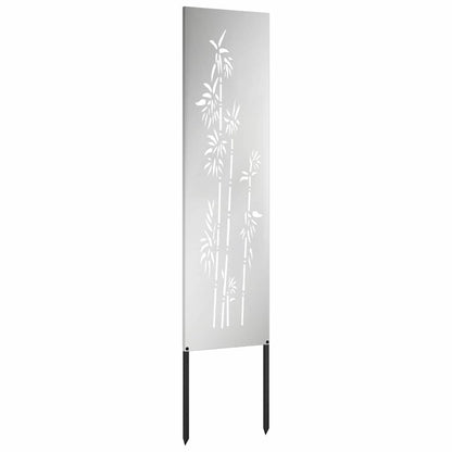 Garten Sichtschutz-Leinwand Silber 32 x 140 cm Verzinkter Stahl