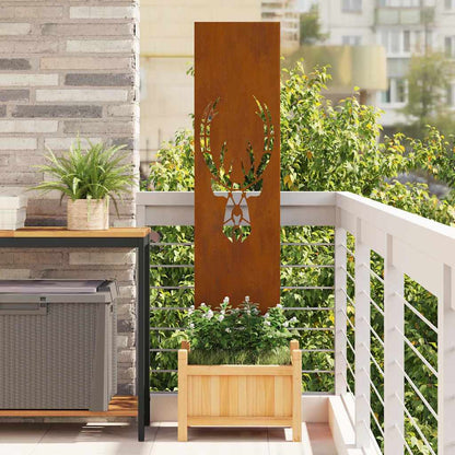 Garten Sichtschutz-Leinwand Rostig 32 x 140 cm Wetterfeststahl