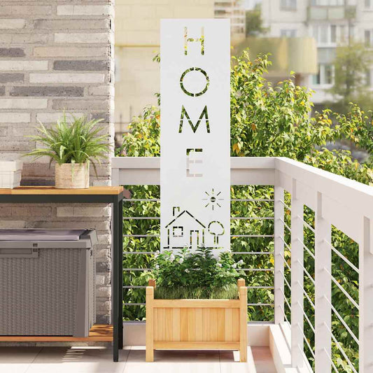 Garten Sichtschutz-Leinwand Weiß 32 x 140 cm