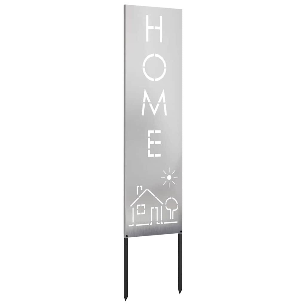 Garten Sichtschutz-Leinwand Silber 32 x 140 cm Edelstahl