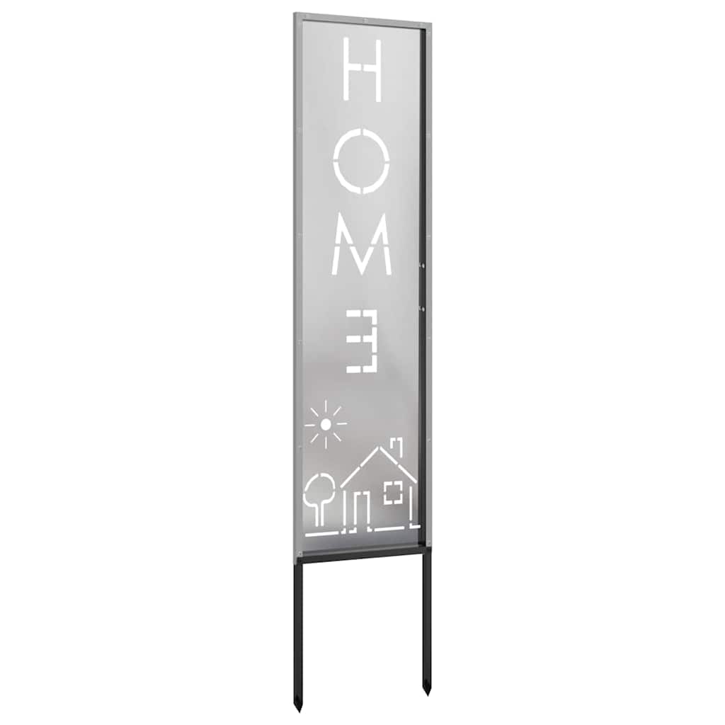 Garten Sichtschutz-Leinwand Silber 32 x 140 cm Edelstahl