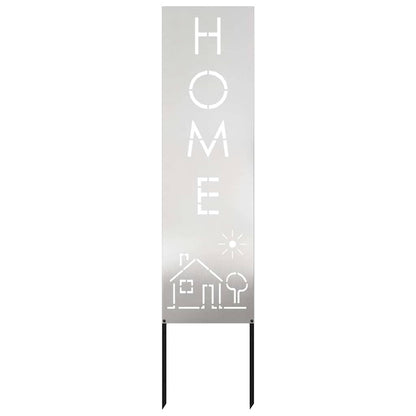 Garten Sichtschutz-Leinwand Silber 32 x 140 cm Edelstahl