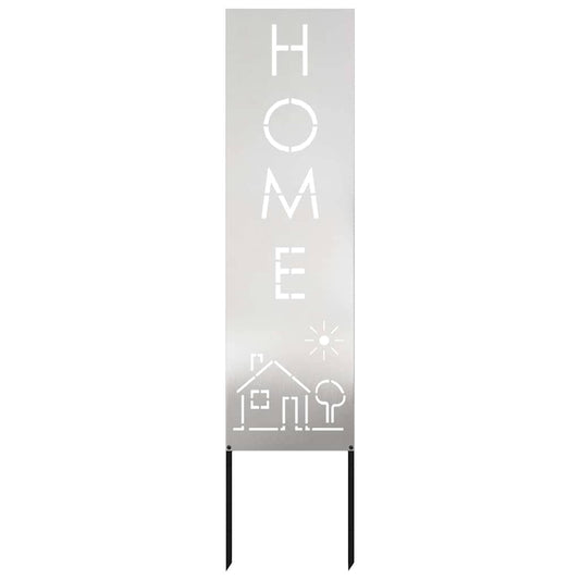 Garten Sichtschutz-Leinwand Silber 32 x 140 cm Edelstahl