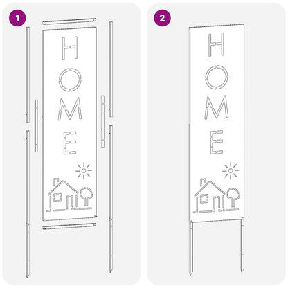 Garten Sichtschutz-Leinwand Silber 32 x 140 cm Verzinkter Stahl