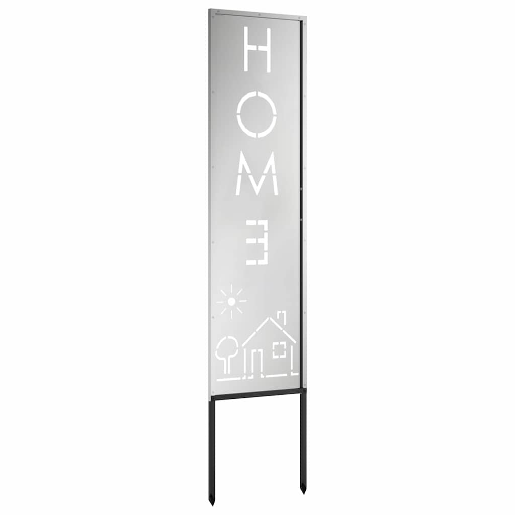 Garten Sichtschutz-Leinwand Silber 32 x 140 cm Verzinkter Stahl