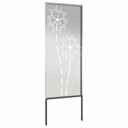 Garten Sichtschutz-Leinwand Silber 50 x 140 cm Verzinkter Stahl