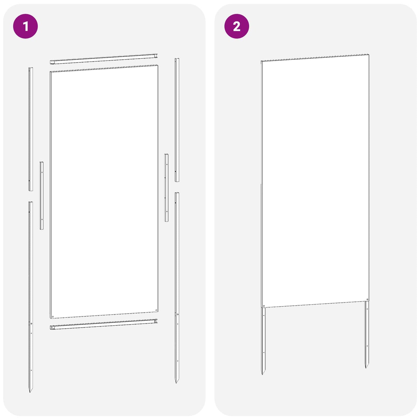 Garten Sichtschutz-Leinwand Weiß 50 x 140 cm