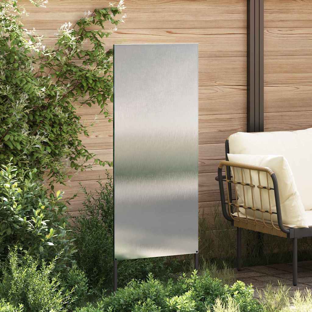 Garten Sichtschutz-Leinwand Silber 50 x 140 cm Edelstahl