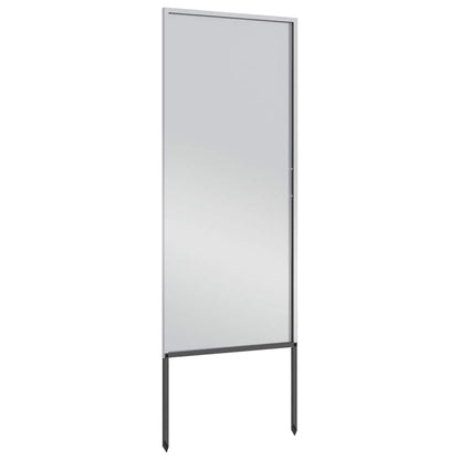 Garten Sichtschutz-Leinwand Silber 50 x 140 cm Verzinkter Stahl