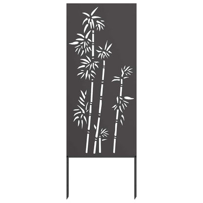 Garten Sichtschutz-Leinwand Floral Schwarz 50 x 140 cm
