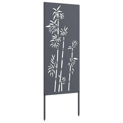 Garten Sichtschutz-Leinwand Floral Anthrazit 50 x 140 cm