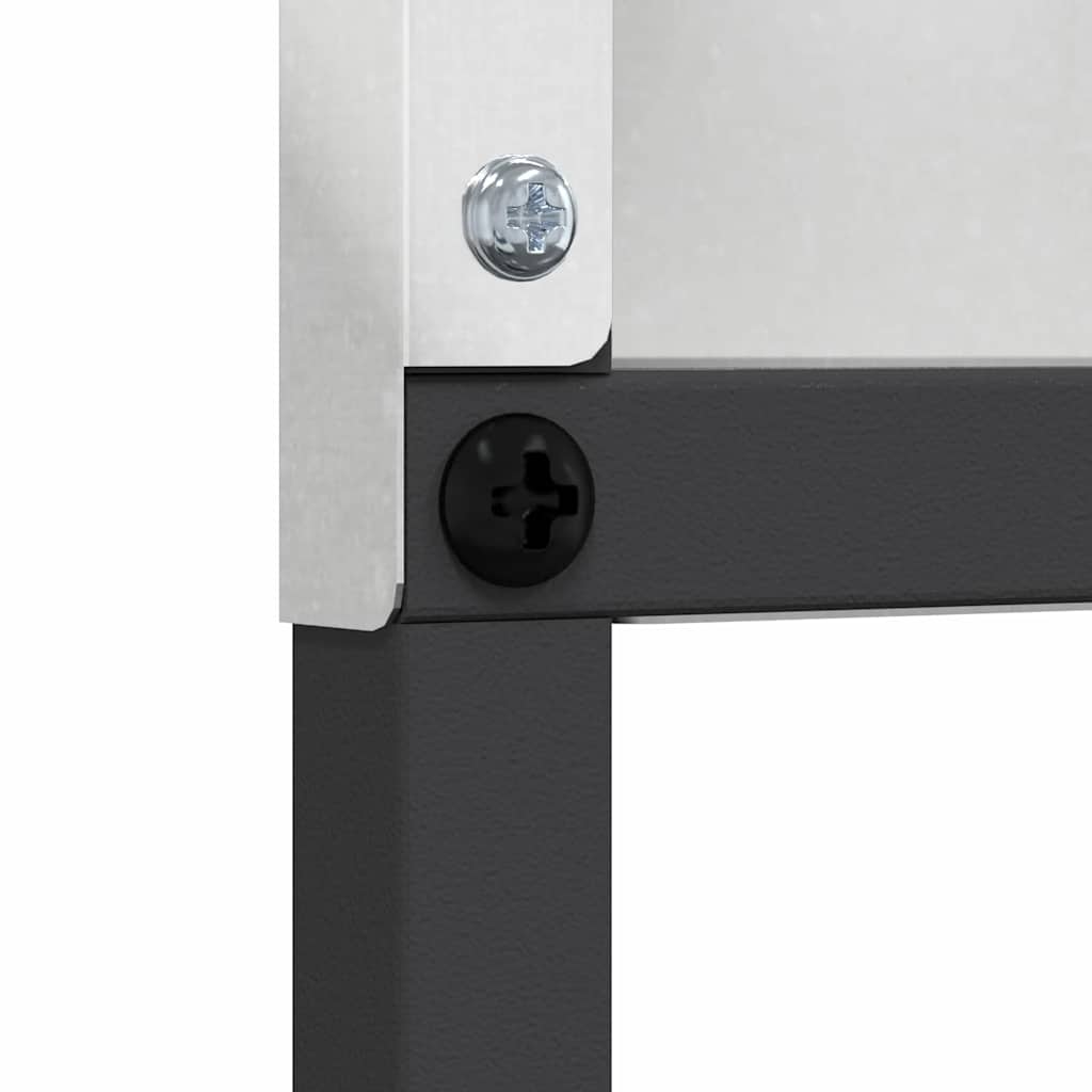 Garten Sichtschutz-Leinwand Floral Silber 50 x 140 cm Edelstahl