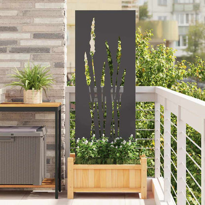 Garten Sichtschutz-Leinwand Floral Schwarz 50 x 140 cm