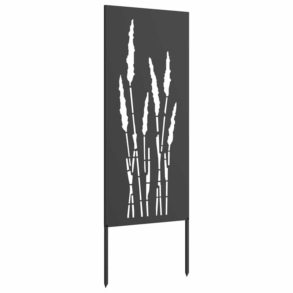 Garten Sichtschutz-Leinwand Floral Schwarz 50 x 140 cm