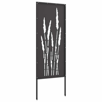 Garten Sichtschutz-Leinwand Floral Schwarz 50 x 140 cm