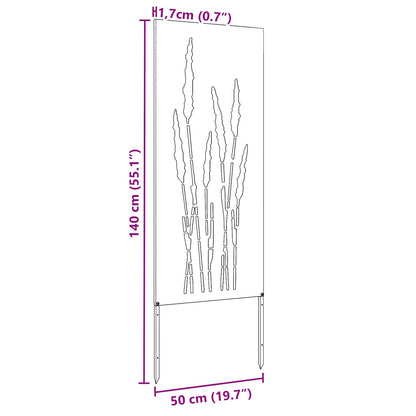 Garten Sichtschutz-Leinwand Floral Anthrazit 50 x 140 cm
