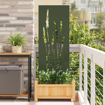Garten Sichtschutz-Leinwand Floral Olivgrün 50 x 140 cm