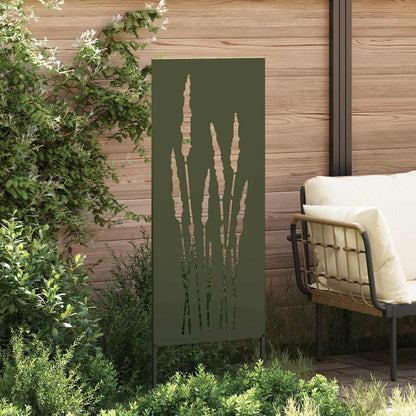 Garten Sichtschutz-Leinwand Floral Olivgrün 50 x 140 cm
