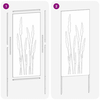 Garten Sichtschutz-Leinwand Silber 50 x 140 cm Verzinkter Stahl