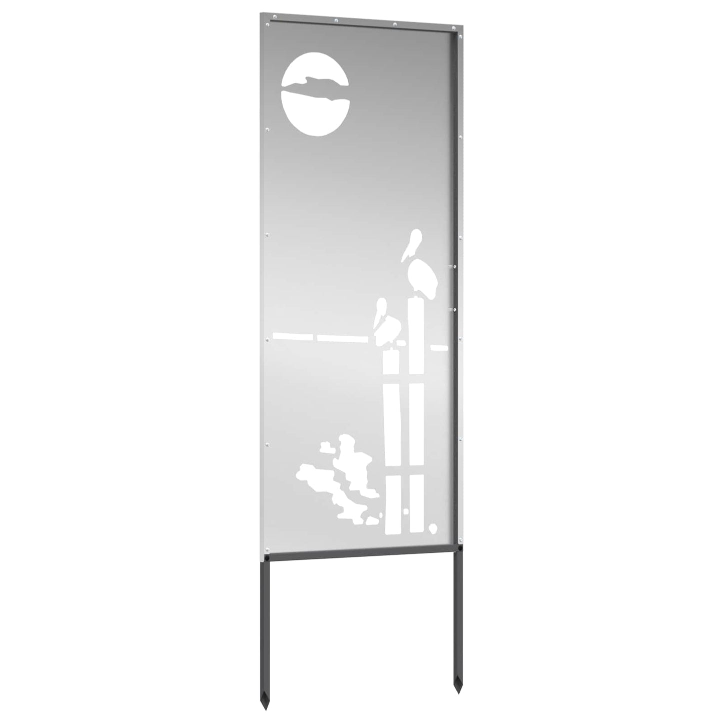 Garten Sichtschutz-Leinwand Silber 50 x 140 cm Verzinkter Stahl