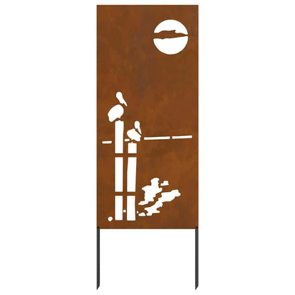 Garten Sichtschutz-Leinwand Rostig 50 x 140 cm Wetterfeststahl