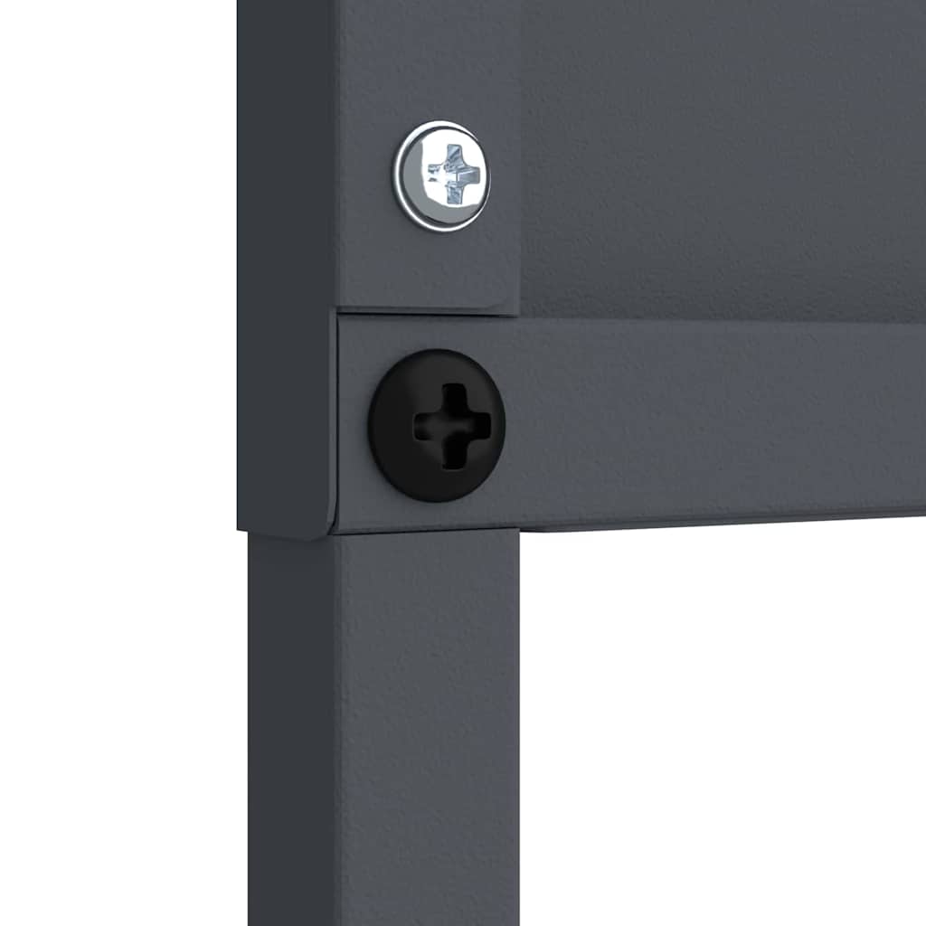 Garten Sichtschutz-Leinwand Floral Anthrazit 50 x 140 cm