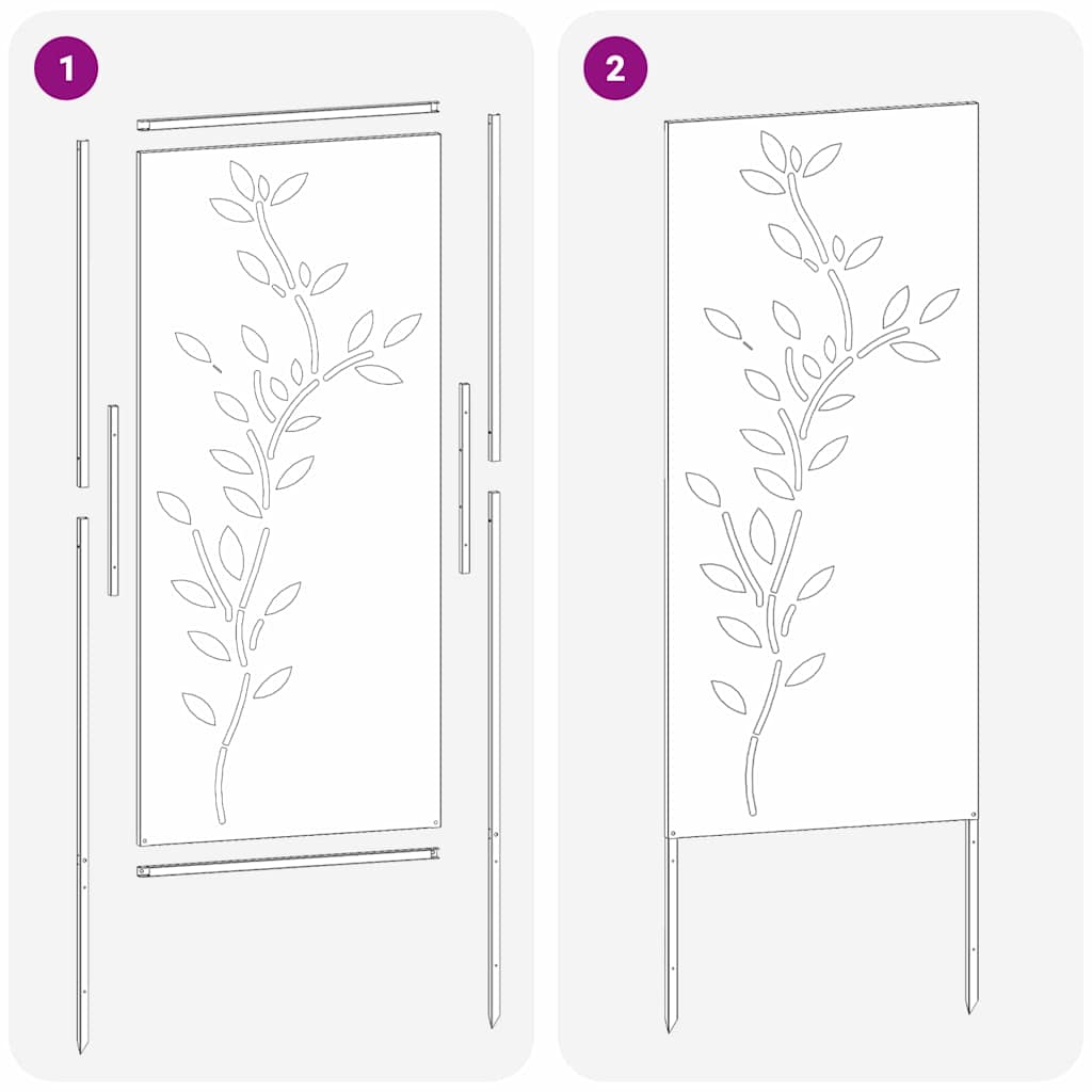 Garten Sichtschutz-Leinwand Floral Anthrazit 50 x 140 cm