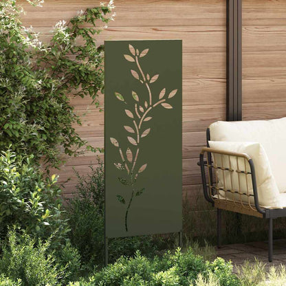Garten Sichtschutz-Leinwand Floral Olivgrün 50 x 140 cm