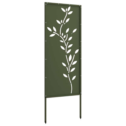 Garten Sichtschutz-Leinwand Floral Olivgrün 50 x 140 cm
