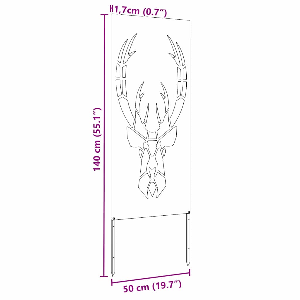 Garten Sichtschutz-Leinwand Tiermuster Schwarz 50 x 140 cm