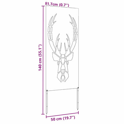 Garten Sichtschutz-Leinwand Tiermuster Schwarz 50 x 140 cm