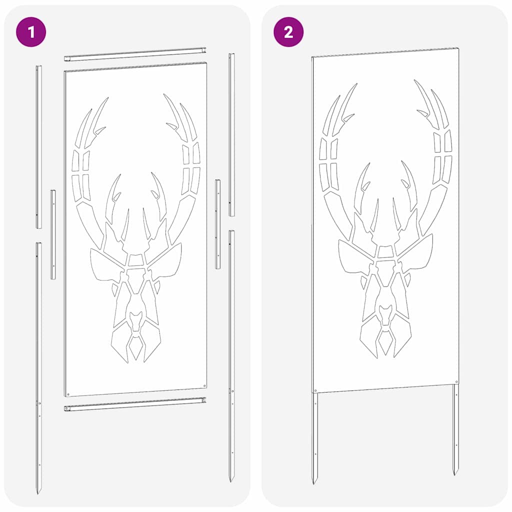 Garten Sichtschutz-Leinwand Tiermuster Anthrazit 50 x 140 cm