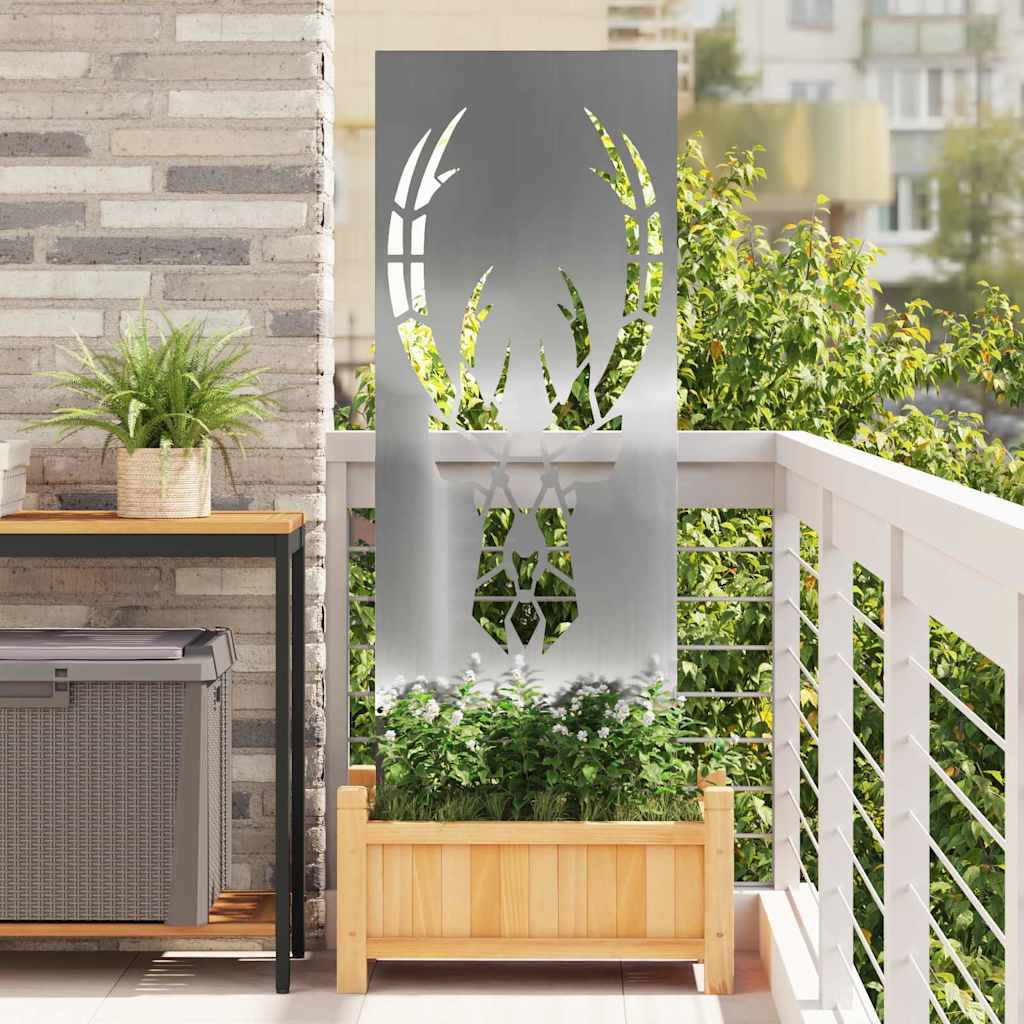 Garten Sichtschutz-Leinwand Silber 50 x 140 cm Verzinkter Stahl