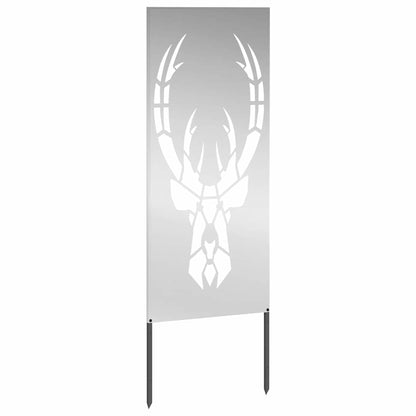 Garten Sichtschutz-Leinwand Silber 50 x 140 cm Verzinkter Stahl