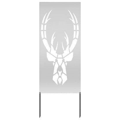 Garten Sichtschutz-Leinwand Silber 50 x 140 cm Verzinkter Stahl