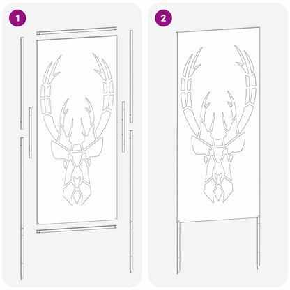 Garten Sichtschutz-Leinwand Rostig 50 x 140 cm Wetterfeststahl