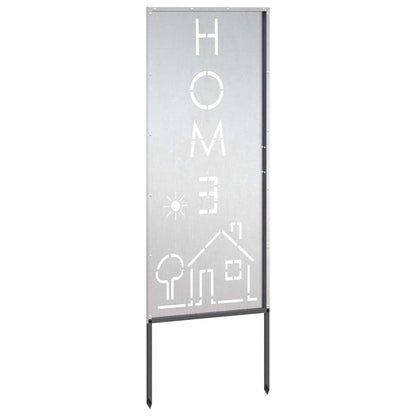 Garten Sichtschutz-Leinwand Silber 50 x 140 cm Edelstahl